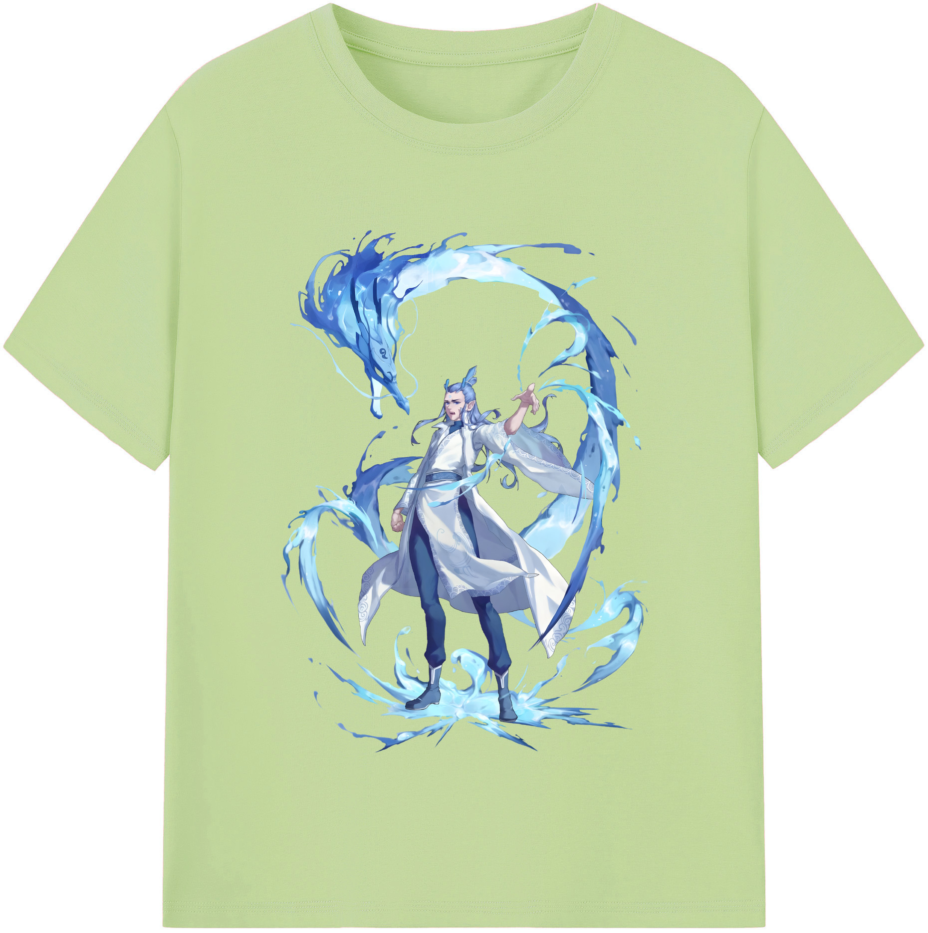 （画像用） Ne Zha 2 ナタ 魔童の大暴れ 綿100％半袖Tシャツ（フロントプリント）
